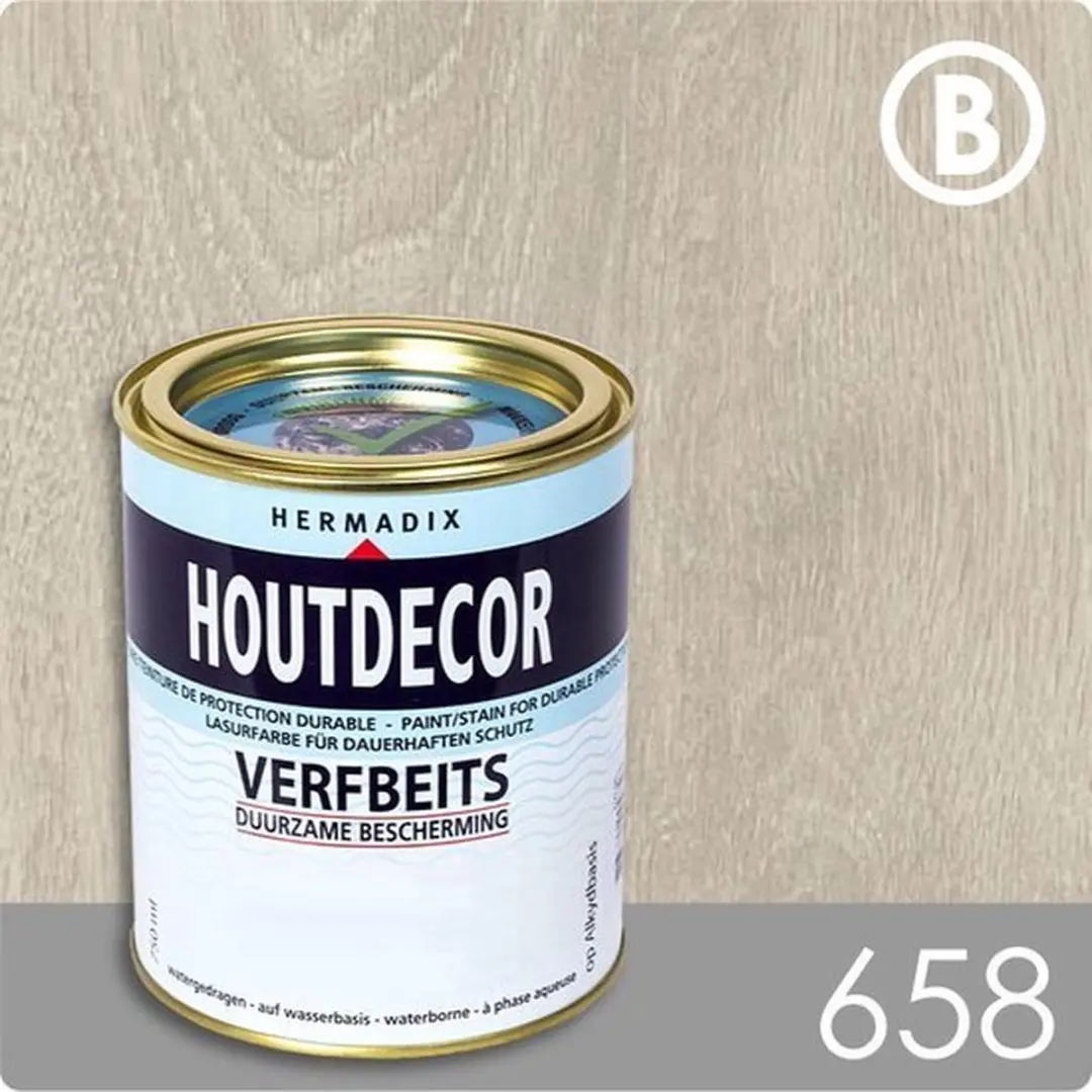 Hermadix Houtdecor Verfbeits Transparant 658 Melkwit - 0,75 liter - afbeelding 3 van 5