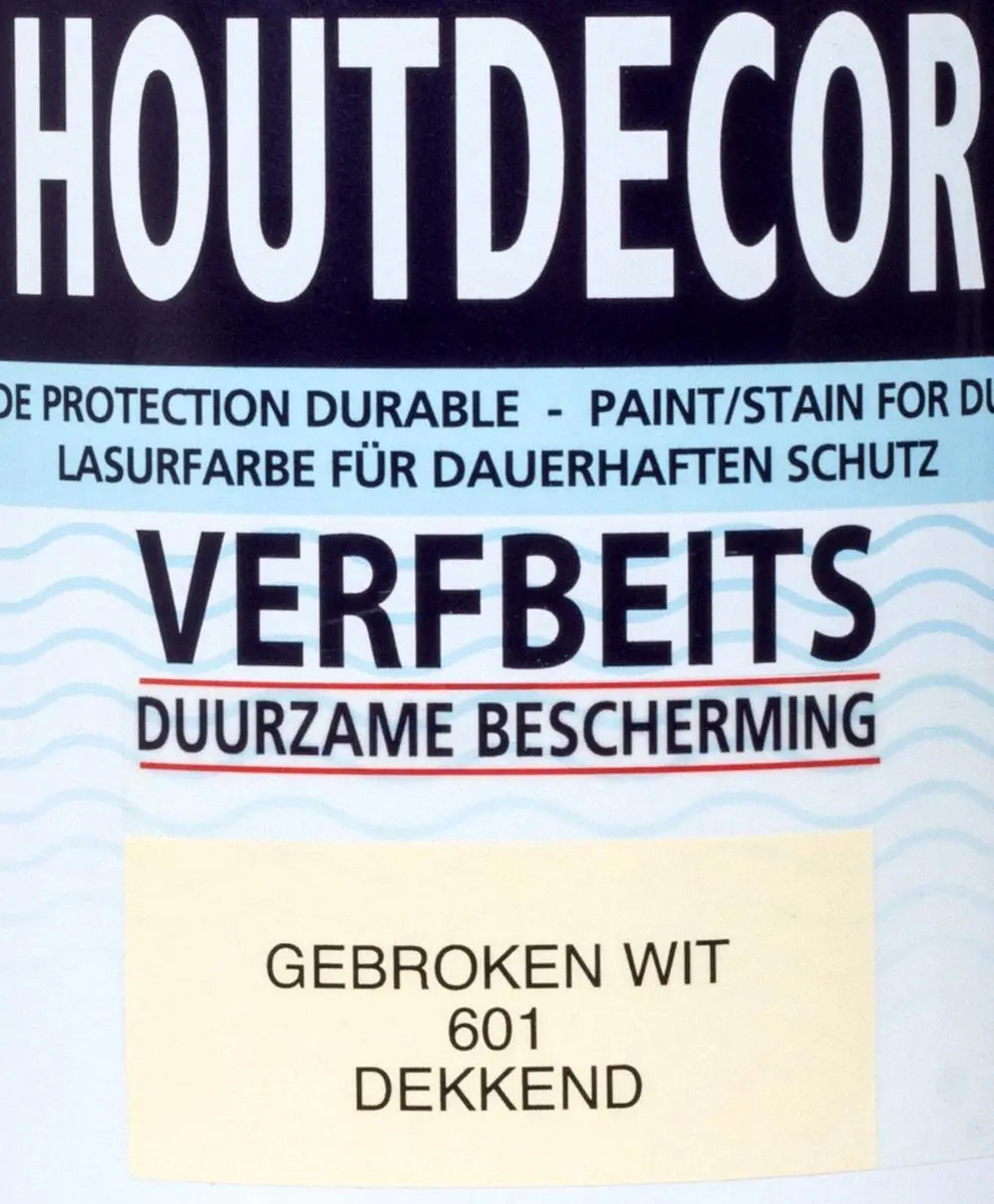 Hermadix Houtdecor Dekkend Verfbeits 601 Gebroken Wit 0,75L - afbeelding 2 van 5