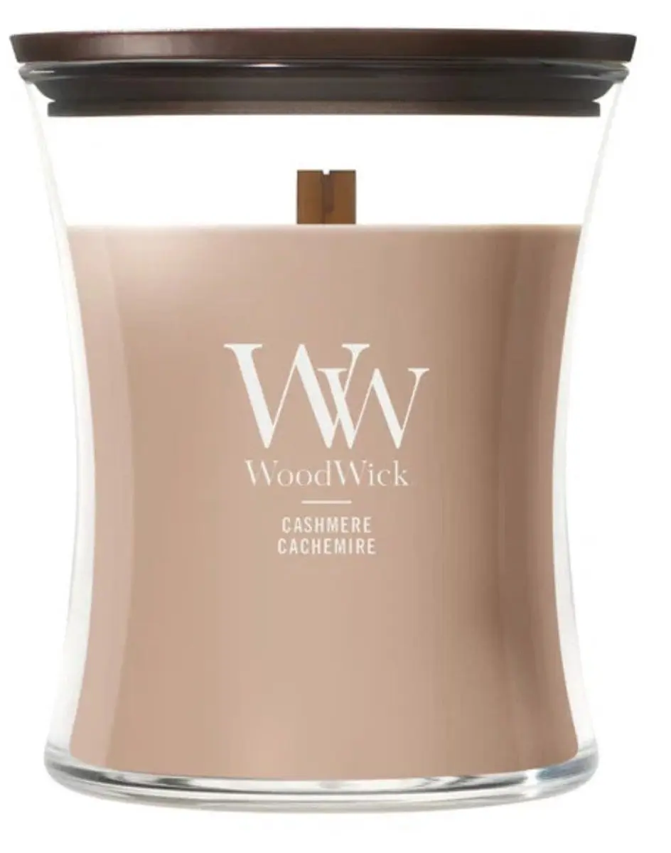 Woodwick Hourglass Geurkaars Cashmere - 60 Branduren - afbeelding 4 van 4