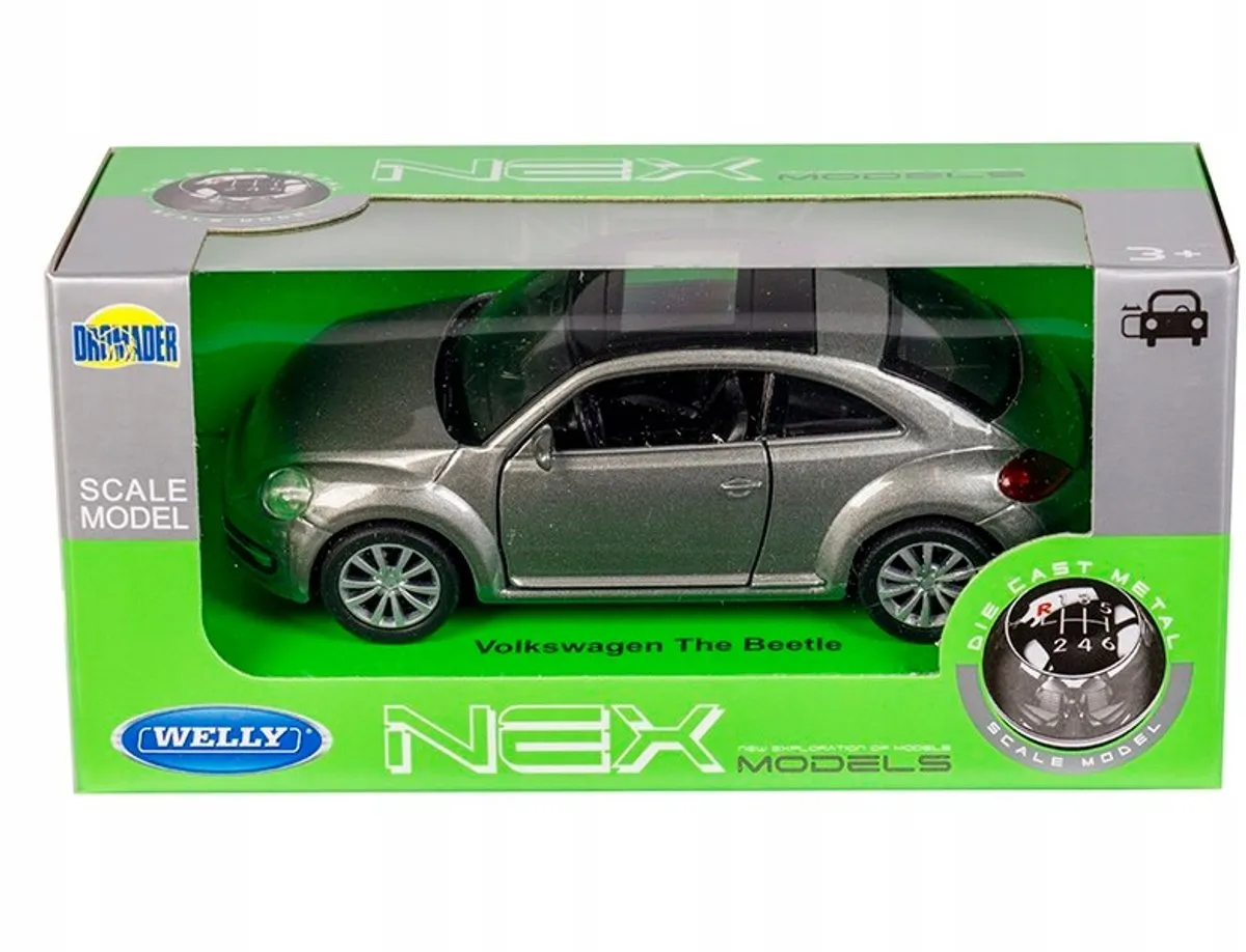 Volkswagen Kever Modelauto 1:32 Grijs - afbeelding 2 van 4
