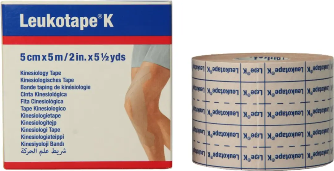 Leukoplast Leukotape K Elastische Tape 5m x 5cm - Beige - afbeelding 4 van 6