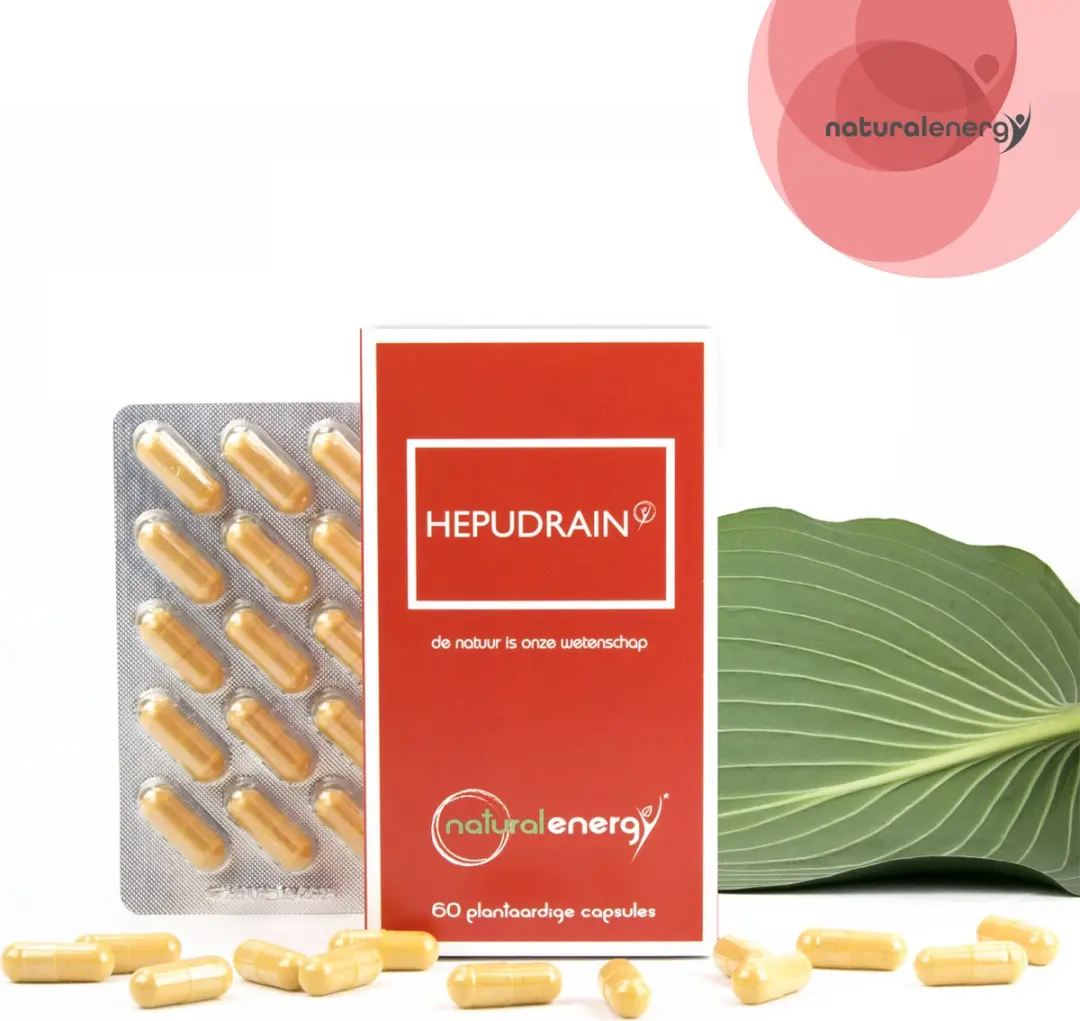 Natural Energy Hepudrain 60 Vegan Capsules - Vitamines B6, B9, B12 & Foliumzuur