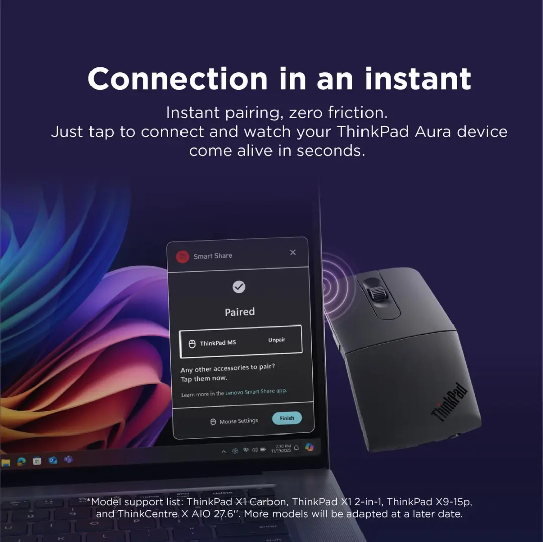 Lenovo 4Y51T62792 Universele Muis - 7 Knoppen Bluetooth - 4000 DPI - Grijs - afbeelding 5 van 6