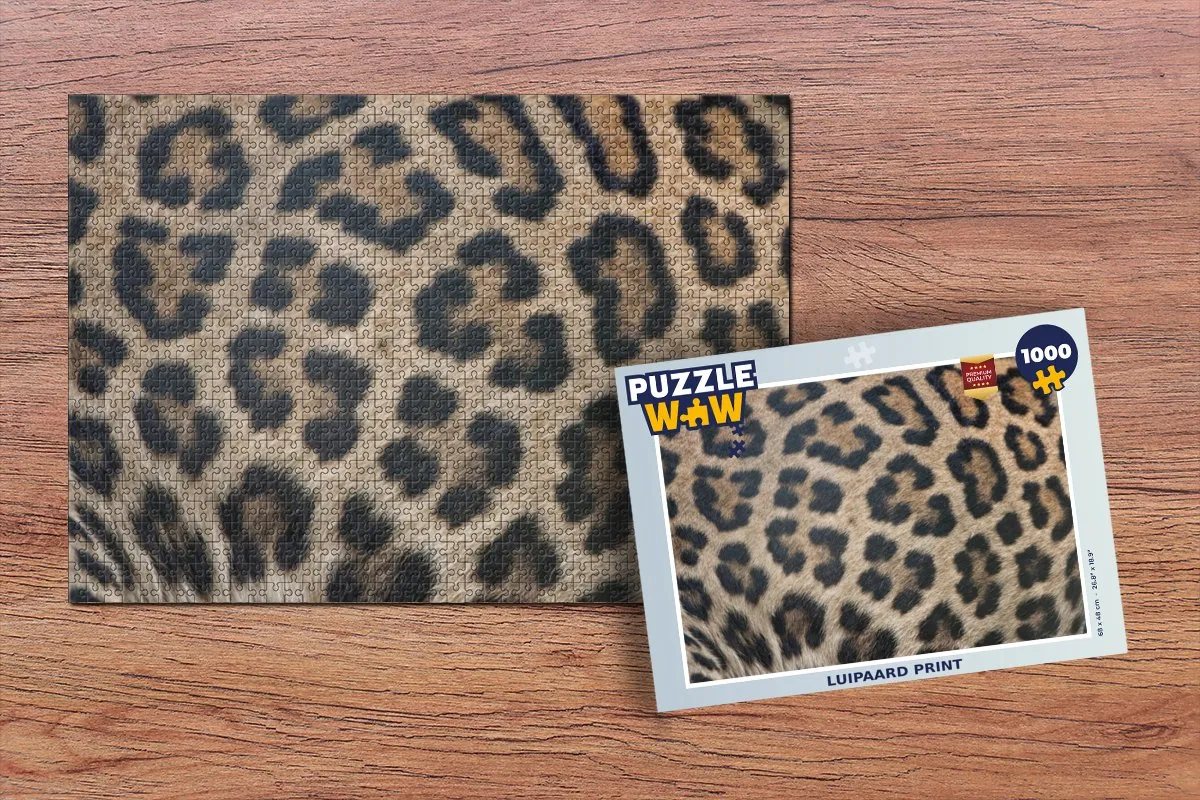 PuzzleWow Luipaard Print Legpuzzel 1000 Stuks - Multicolor