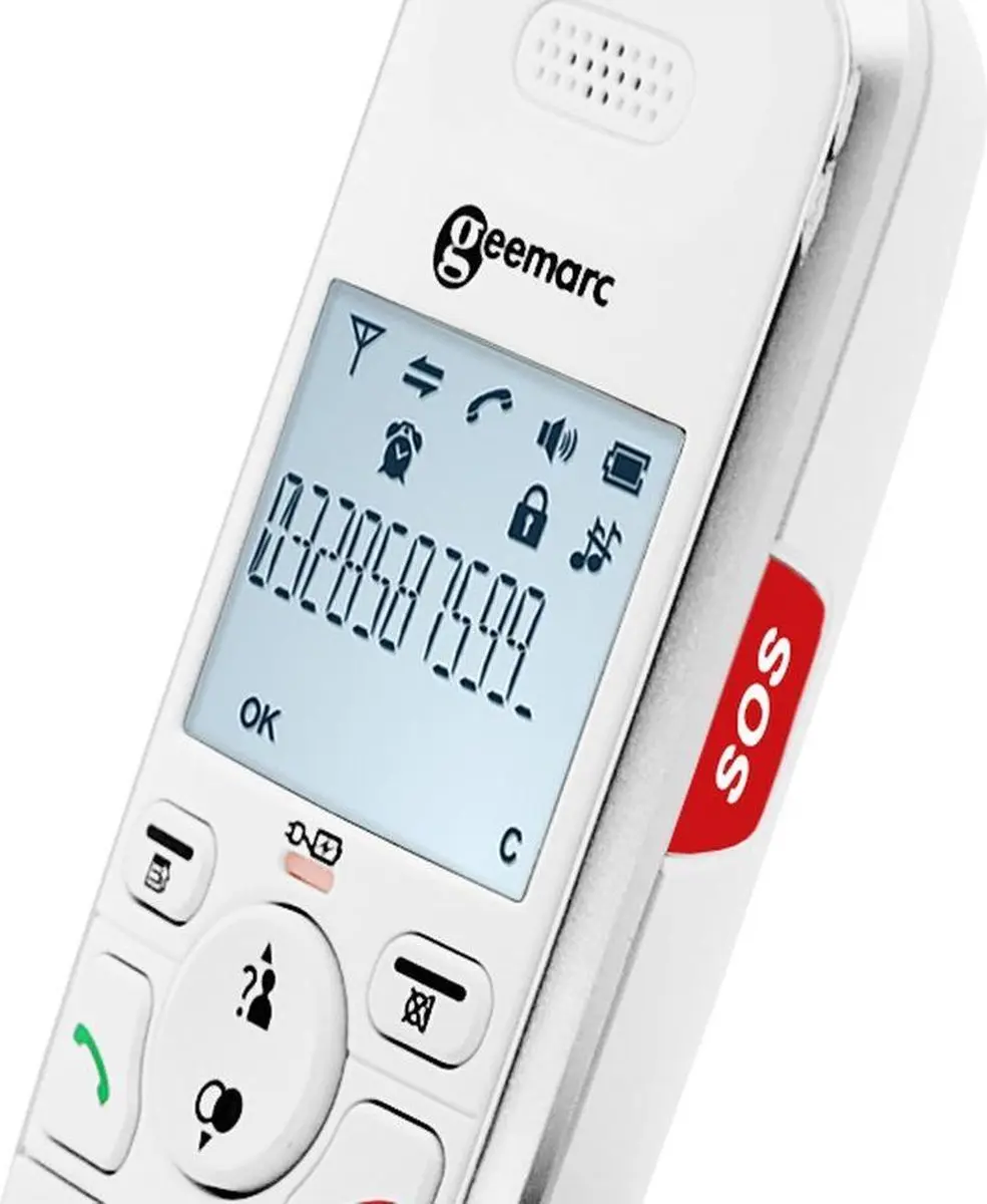 Doro Geemarc AmpliDECT 295 SOS Pro Telefoon - 30dB Versterking - Wit - afbeelding 6 van 6
