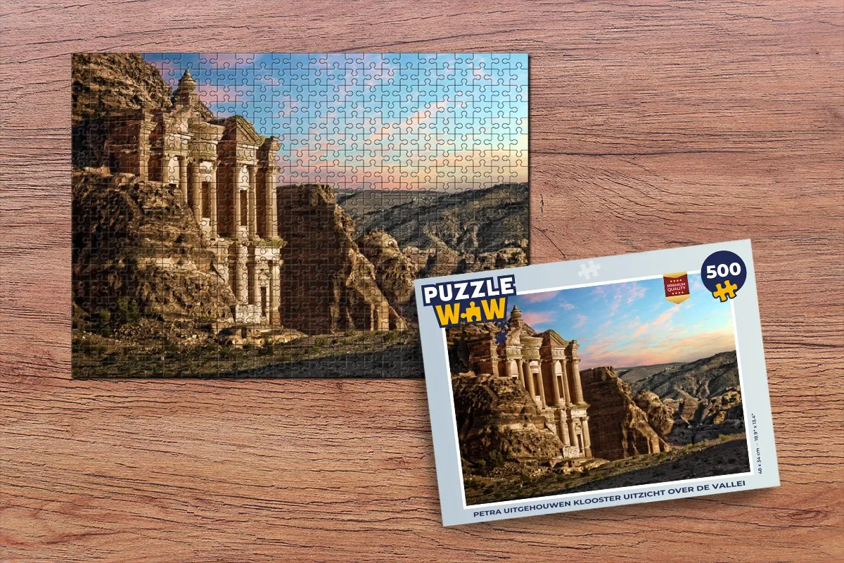 PuzzleWow Petra Klooster Uitzicht Legpuzzel 500 Stuks - Multicolor