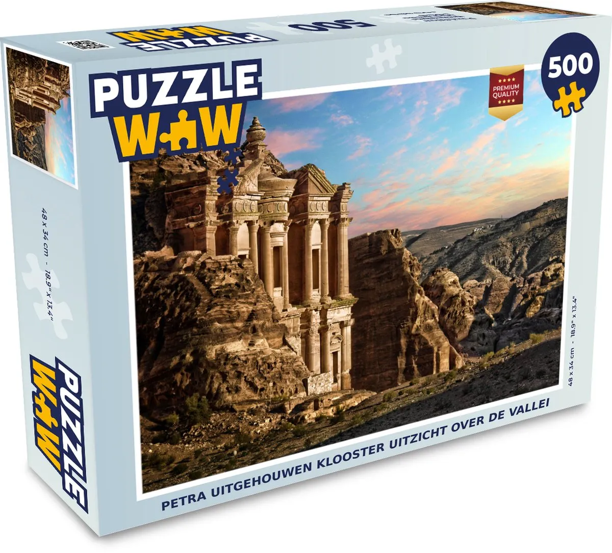 PuzzleWow Petra Klooster Uitzicht Legpuzzel 500 Stuks - Multicolor
