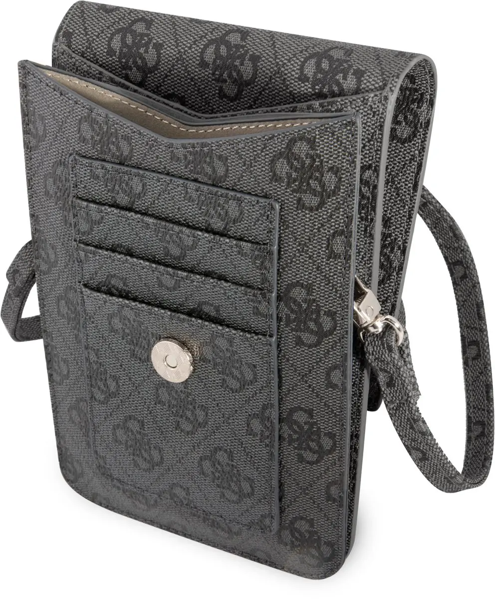 Guess PU 4G Triangle Universele Telefoonhoes - Zwart - afbeelding 4 van 6