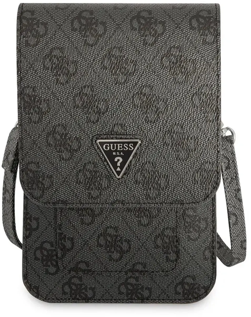 Guess PU 4G Triangle Universele Telefoonhoes - Zwart - afbeelding 2 van 6