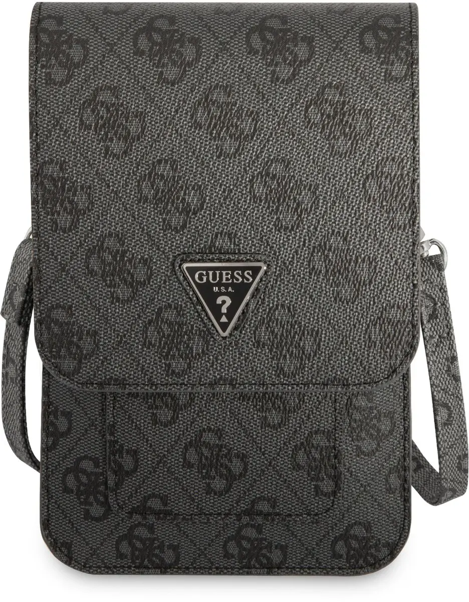 Guess PU 4G Triangle Universele Telefoonhoes - Zwart - afbeelding 6 van 6