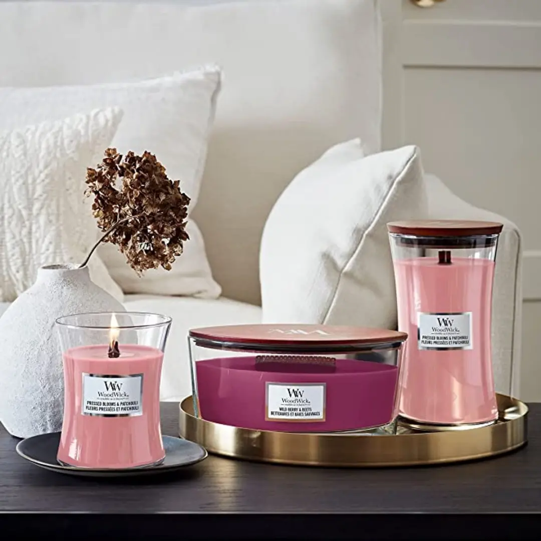 Woodwick Heartwick Flame Ellipse Geurkaars - 50 Branduren - afbeelding 2 van 3