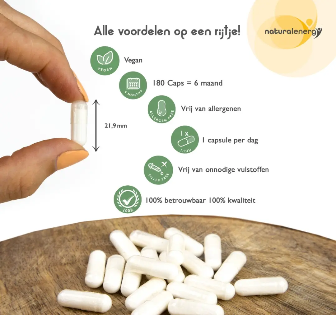 Natural Energy Zink Extra 180 Vegan Capsules - 122g