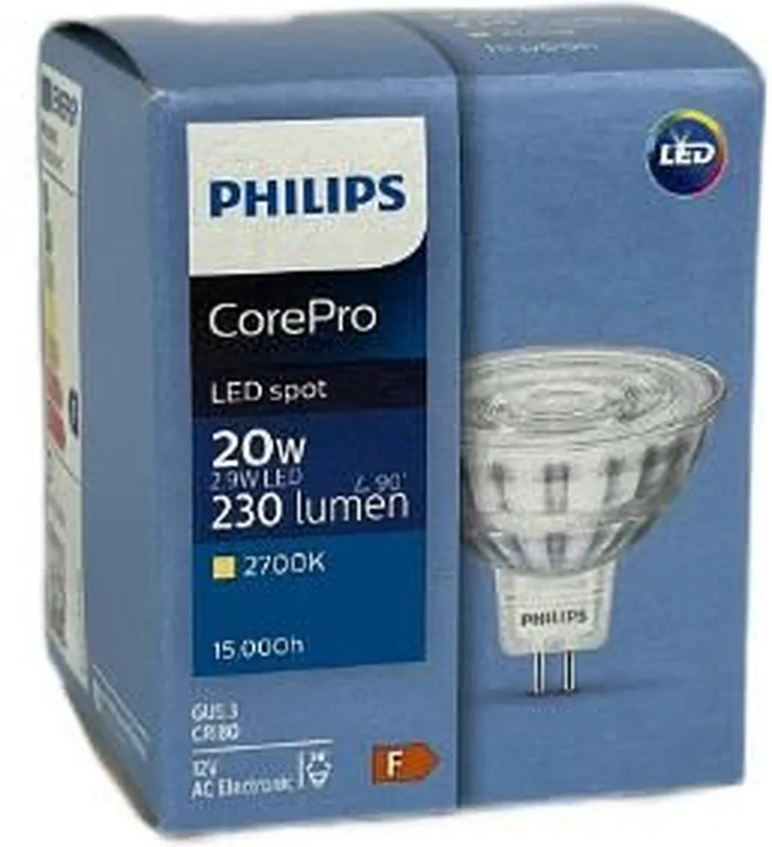 Philips CorePro LEDspot GU5.3 2.9W 2700K - Warm wit