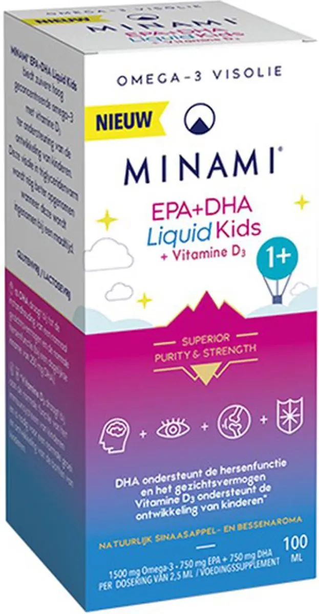 Minami Nutrition EPA+DHA Liquid Mini + Vit D3 100ml
