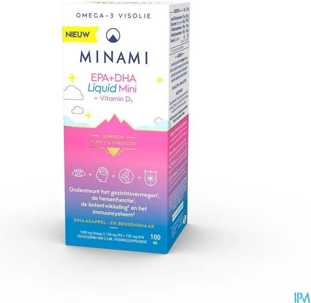 Minami Nutrition EPA+DHA Liquid Mini + Vit D3 100ml