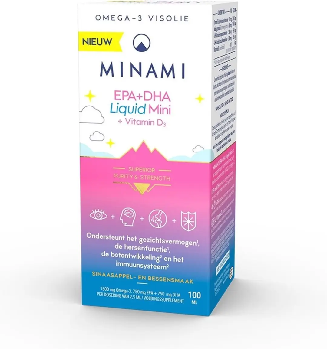 Minami Nutrition EPA+DHA Liquid Mini + Vit D3 100ml