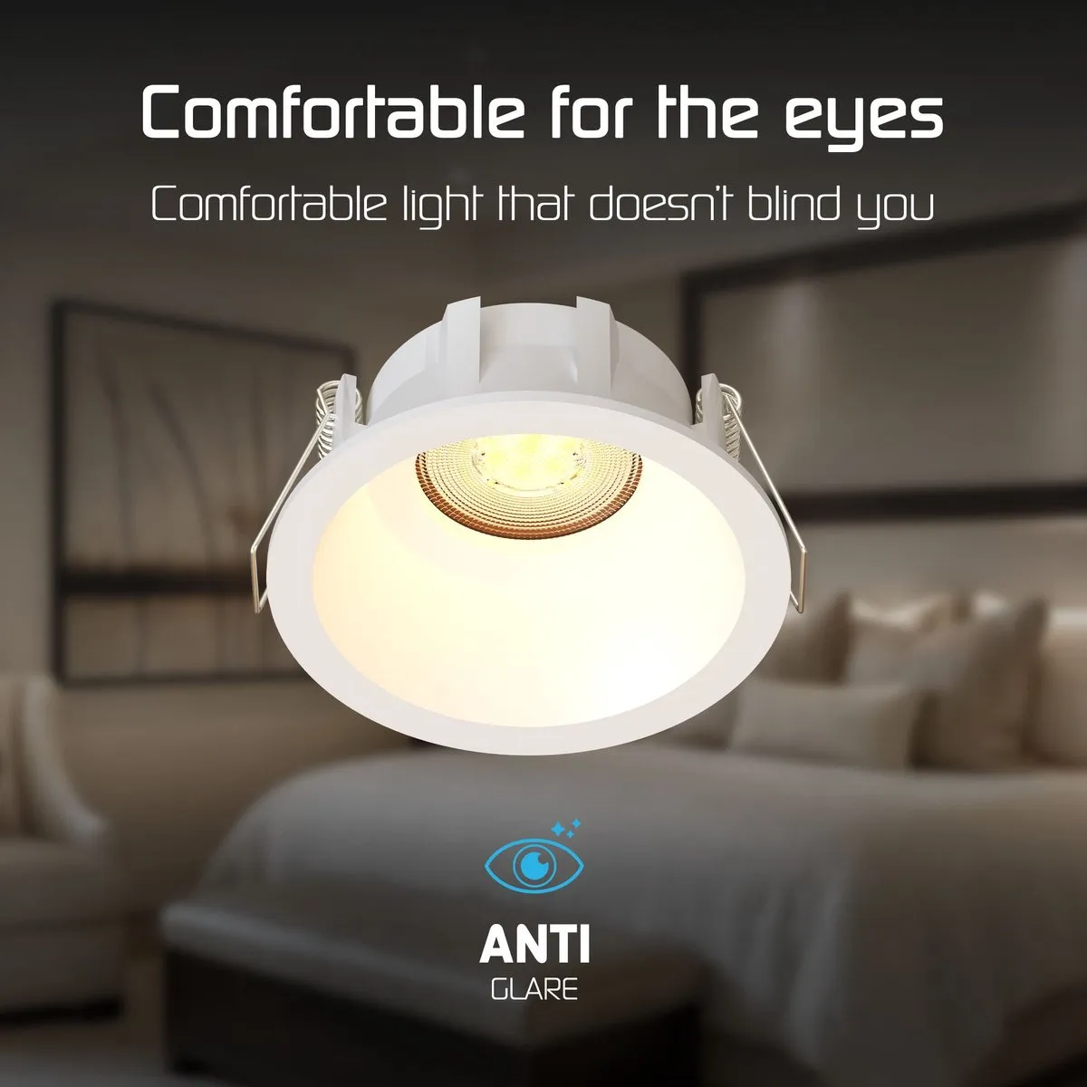 LEDVION LED Inbouwspot Ø85mm GU10 3W 2700K - Wit