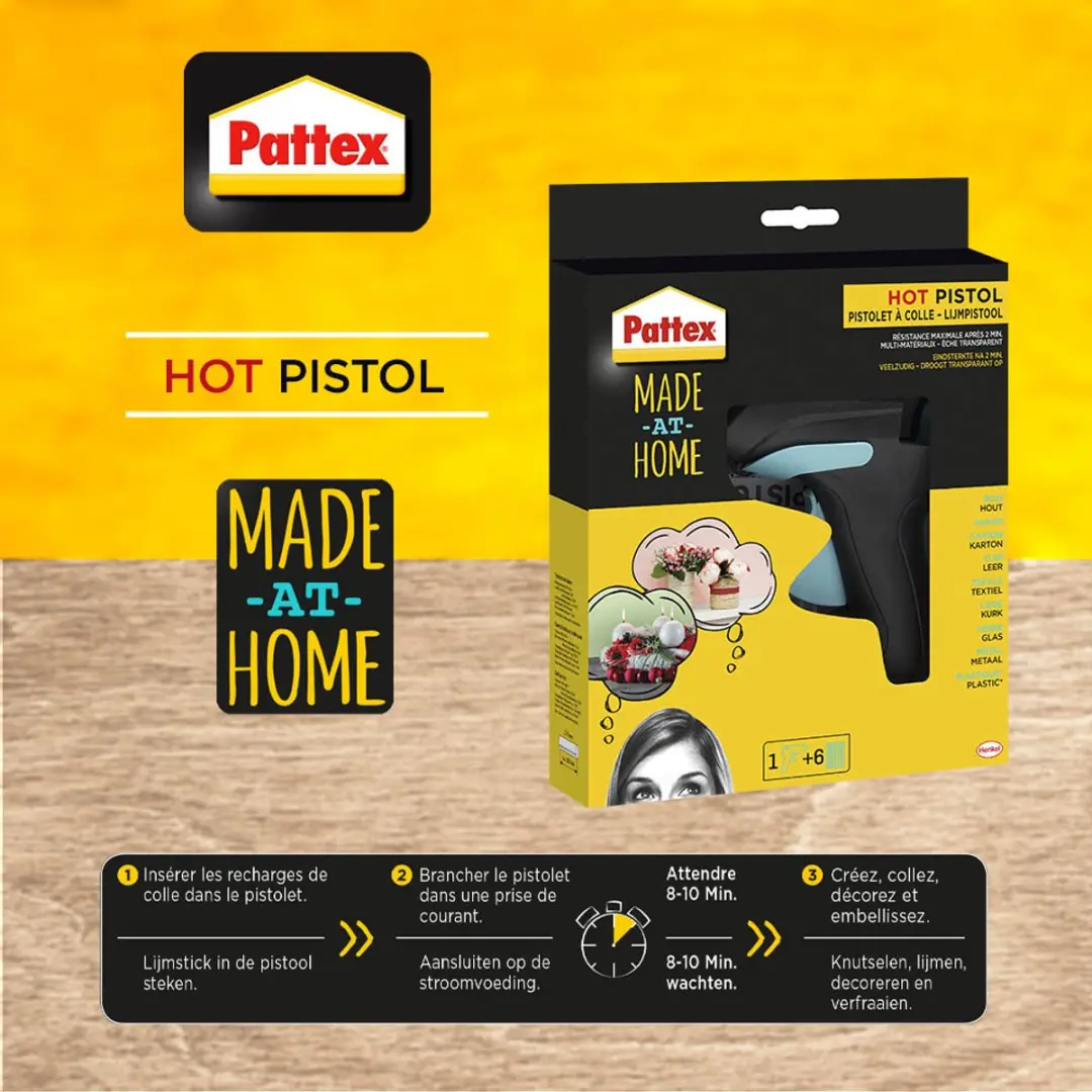 Pattex Made at Home Hot Pistol Lijmpistool - 338g - 6 Stuks - afbeelding 2 van 6