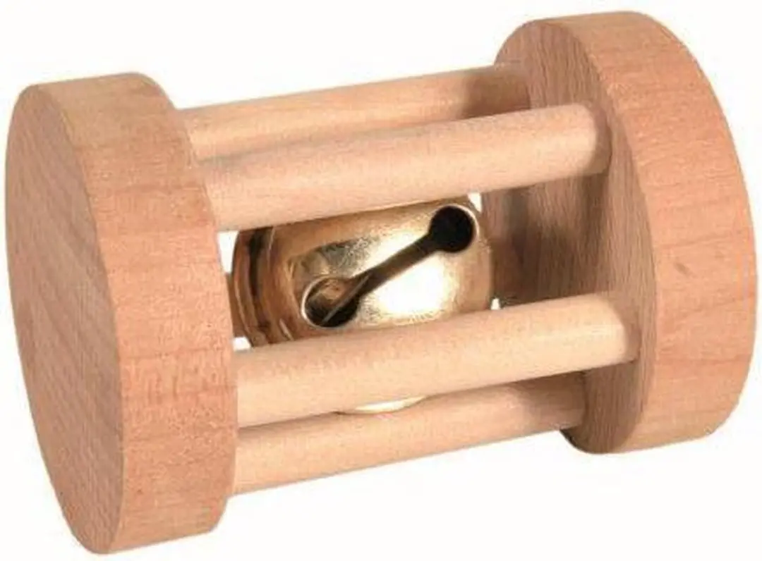 Trixie Speelrol Hout Blauw - 3,5 x 5 cm - afbeelding 3 van 3