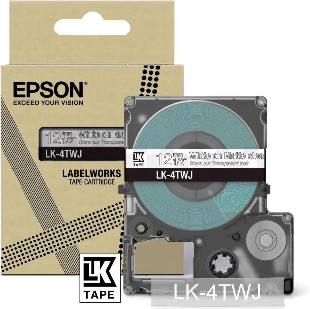 Epson LK-4TWJ Matte Tape - 12mm (8m) - Tweekleurig - afbeelding 2 van 2