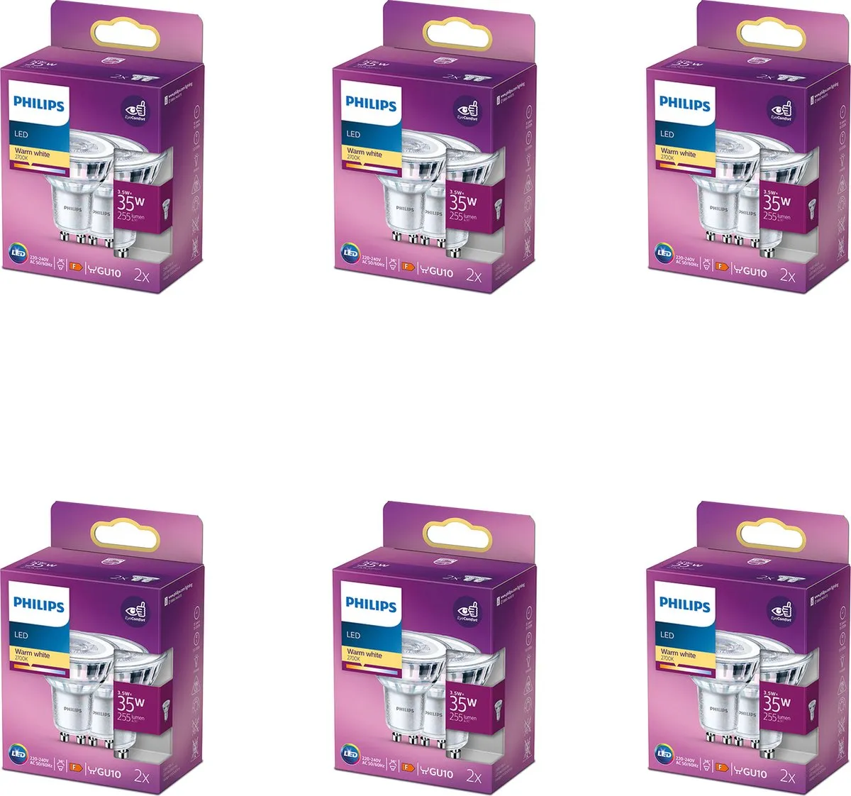 Philips LED GU10 Warmwit 3,5W