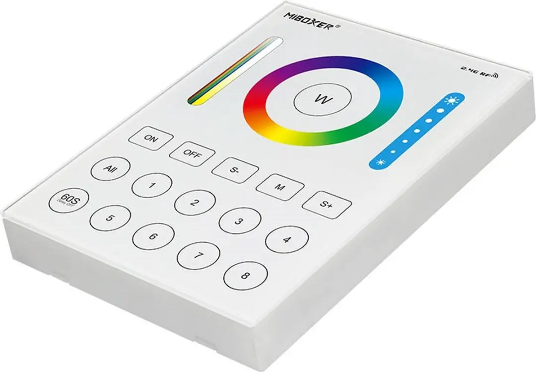 Mi-Light Mi-Boxer B8 8-Zone RGB+CCT Paneelafstandsbediening - Wit - afbeelding 4 van 6