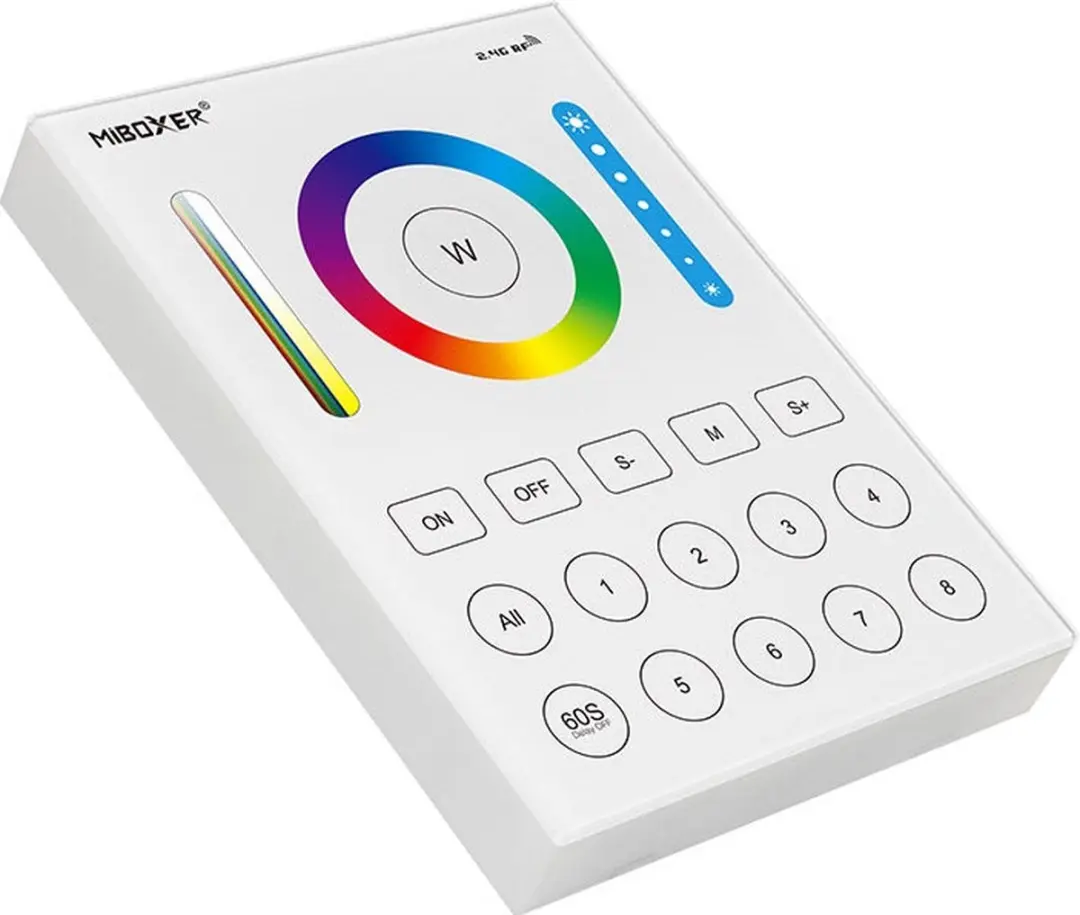 Mi-Light Mi-Boxer B8 8-Zone RGB+CCT Paneelafstandsbediening - Wit - afbeelding 2 van 6