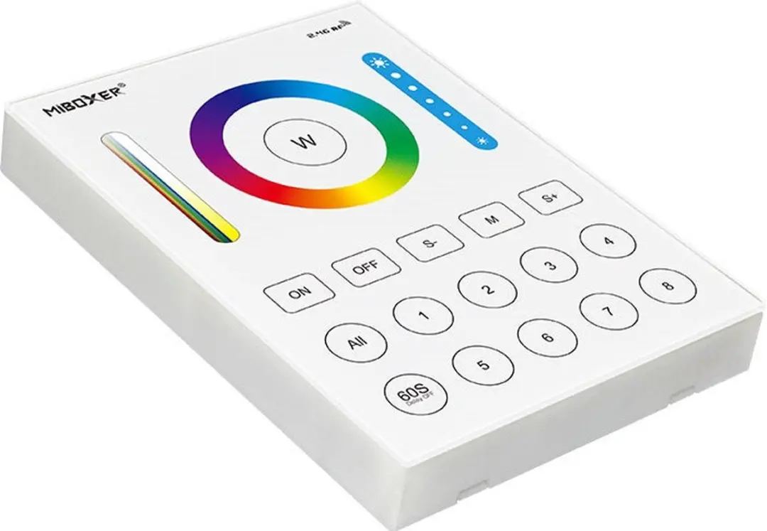 Mi-Light Mi-Boxer B8 8-Zone RGB+CCT Paneelafstandsbediening - Wit - afbeelding 3 van 6