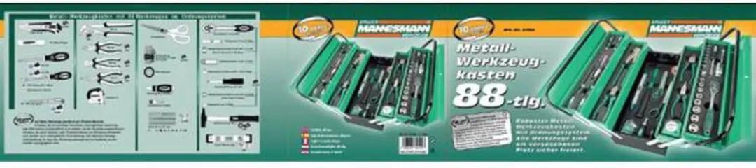 Brüder Mannesmann M21188 Gereedschapskist 88-delig - Zwart - afbeelding 3 van 6