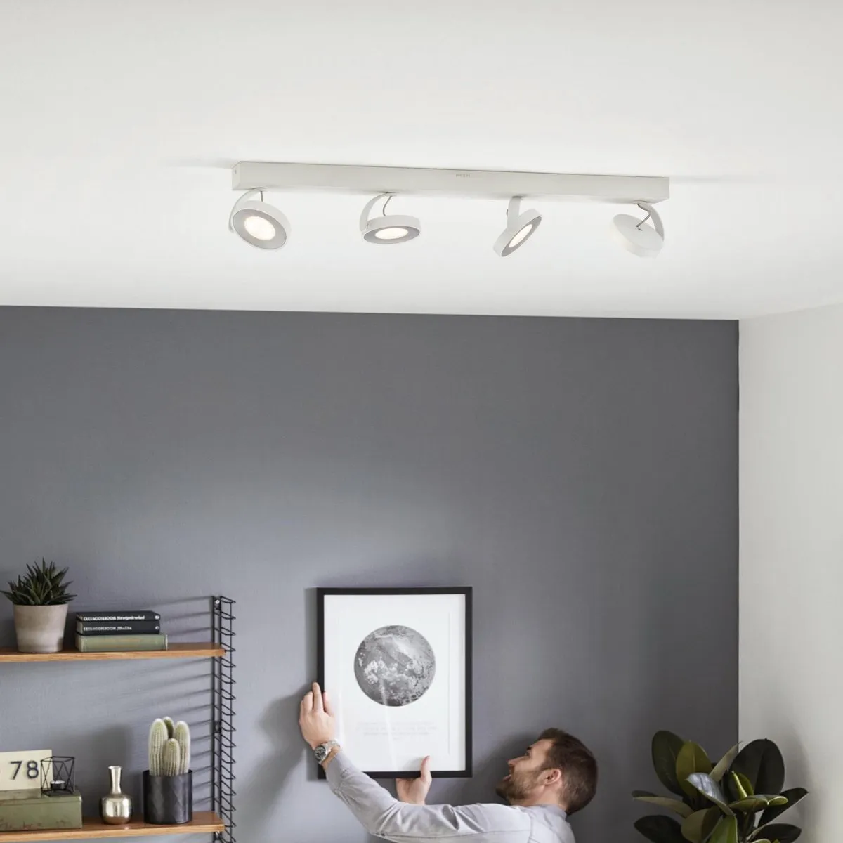 Philips Clockwork Opbouwspot 4-lichts - Wit