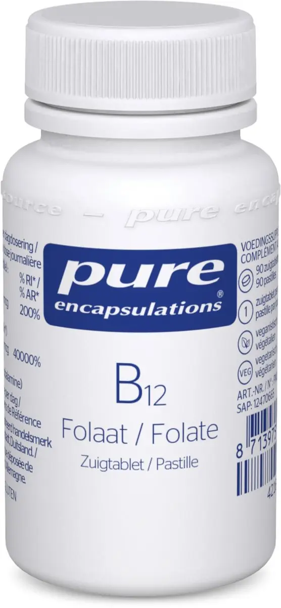 Pure Encapsulations Vitamine B12 Folaat Zuigtablet