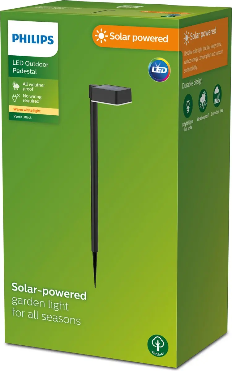 Philips Vynce Sokkellamp - Zwart - afbeelding 3 van 6