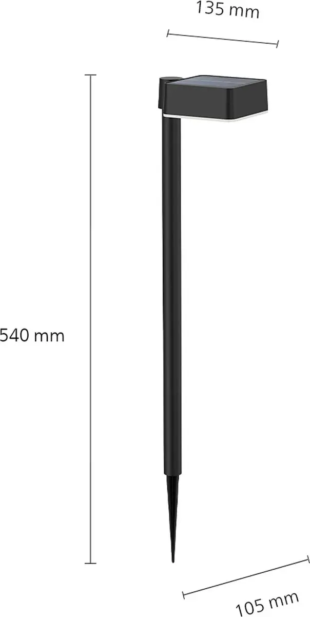 Philips Vynce Sokkellamp - Zwart - afbeelding 4 van 6
