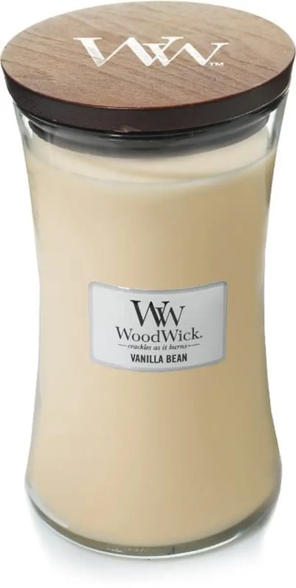 Woodwick Hourglass Geurkaars - Vanille - 130 Branduren - afbeelding 2 van 6