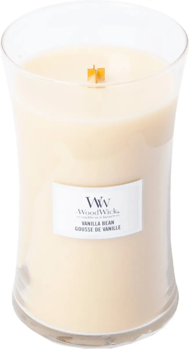 Woodwick Hourglass Geurkaars - Vanille - 130 Branduren - afbeelding 6 van 6