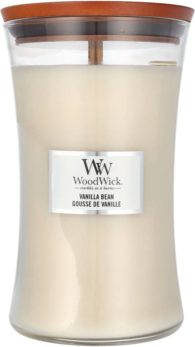 Woodwick Hourglass Geurkaars - Vanille - 130 Branduren - afbeelding 4 van 6