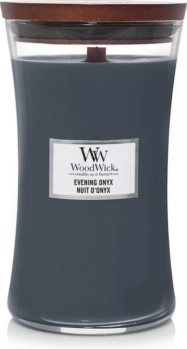 Woodwick Hourglass Evening Onyx Geurkaars