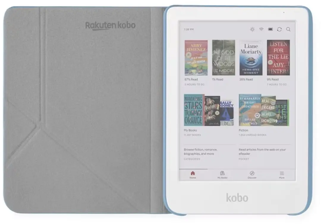 Kobo Clara Hoes - Blauw SleepCover - afbeelding 2 van 6