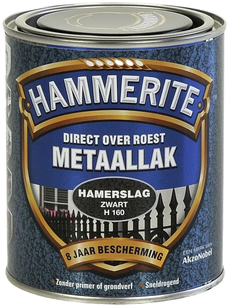 Hammerite Metaallak Hamerslag Zwart 750ml - afbeelding 4 van 6