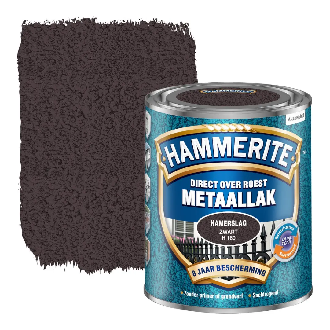 Hammerite Metaallak Hamerslag Zwart 750ml - afbeelding 2 van 6