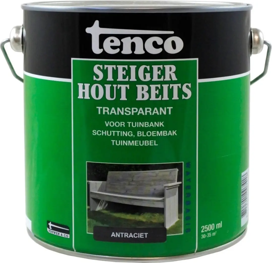 Tenco Steigerhoutbeits Antraciet 2,5L - afbeelding 2 van 6