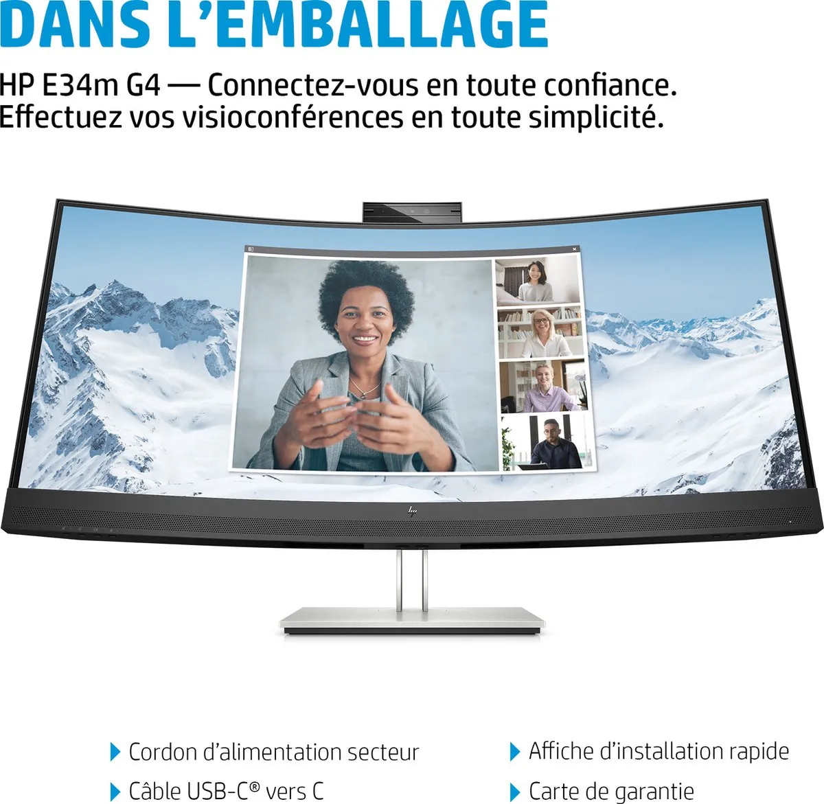 HP E34m 34" VA Monitor - 40Z26AA#ABB - afbeelding 4 van 6