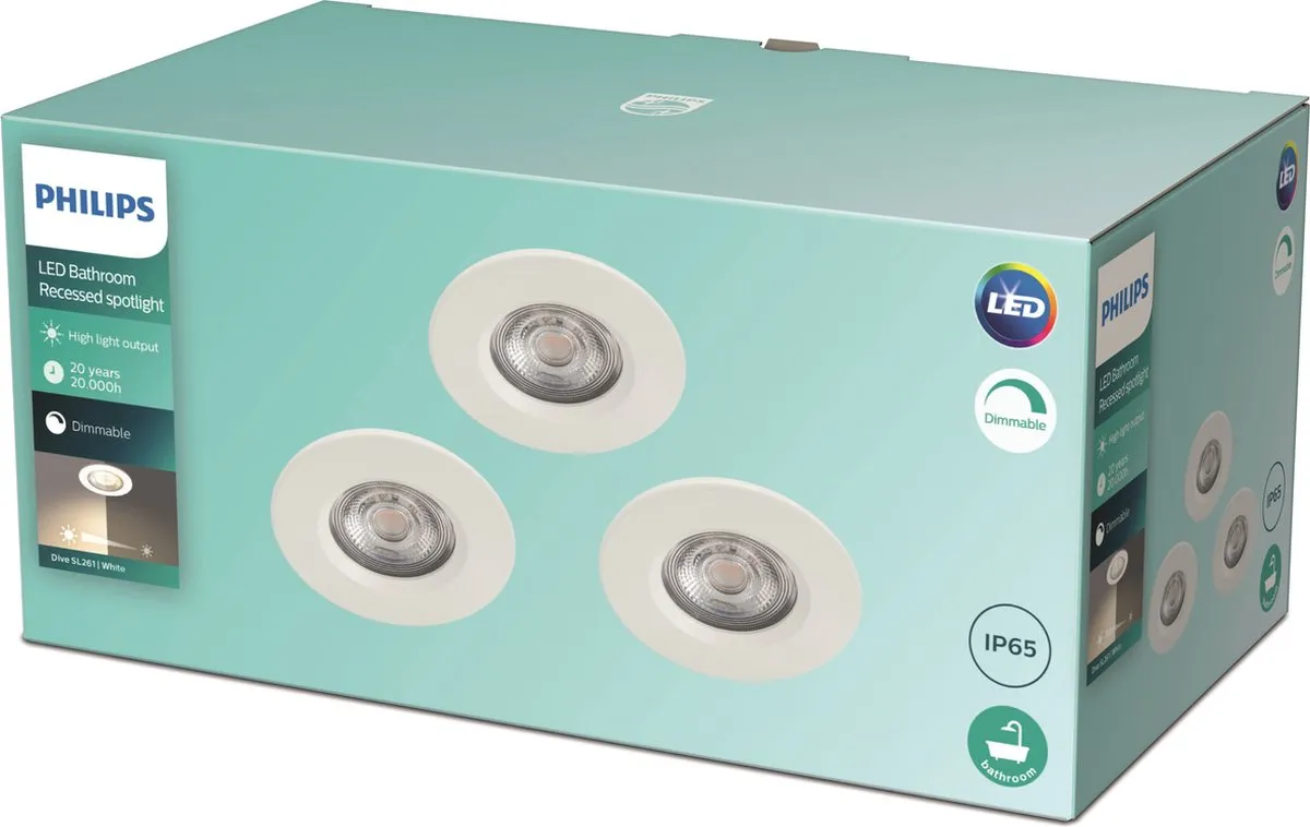 Philips Dive Inbouwspot 3-lichts