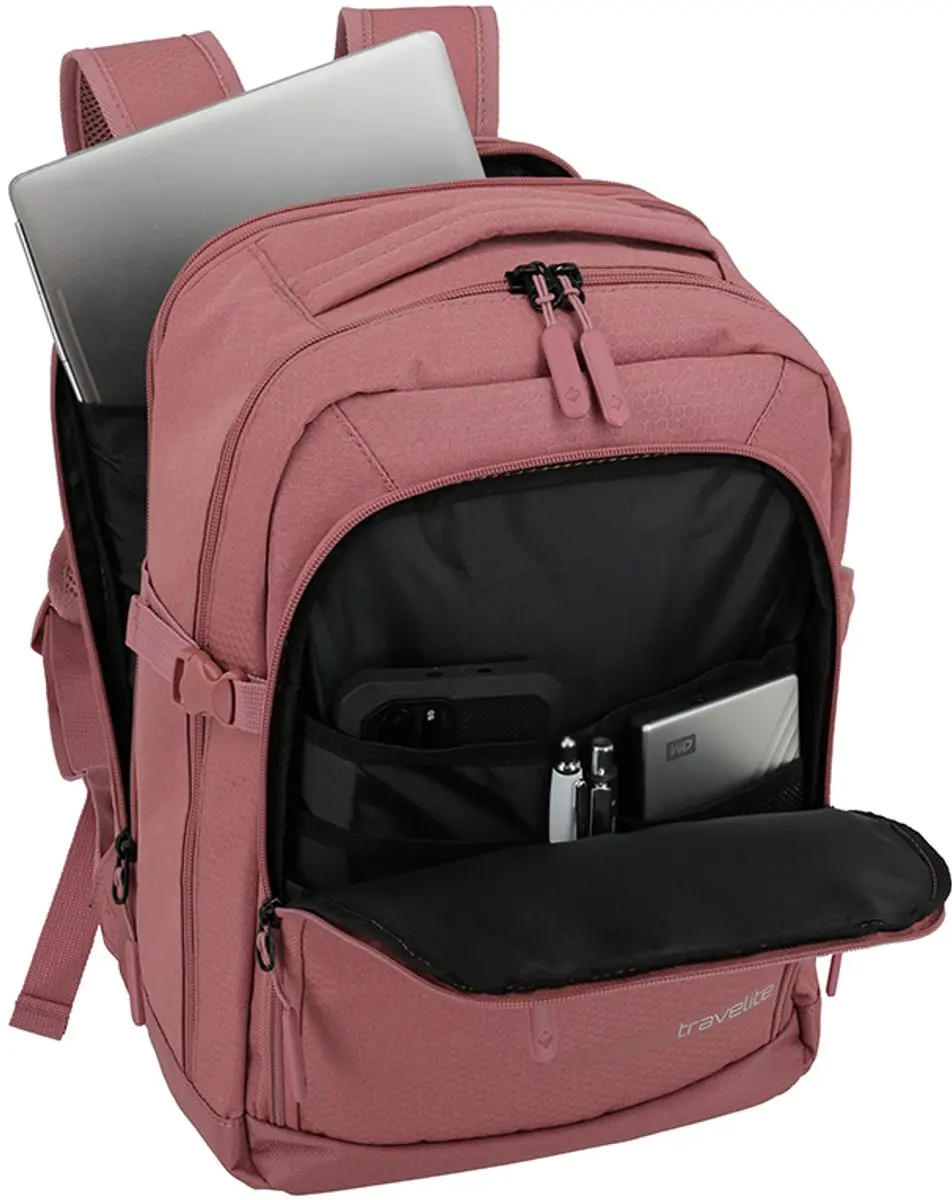 Travelite Kick Off Laptoprugzak 15.6" - 20L - Roze - afbeelding 5 van 6