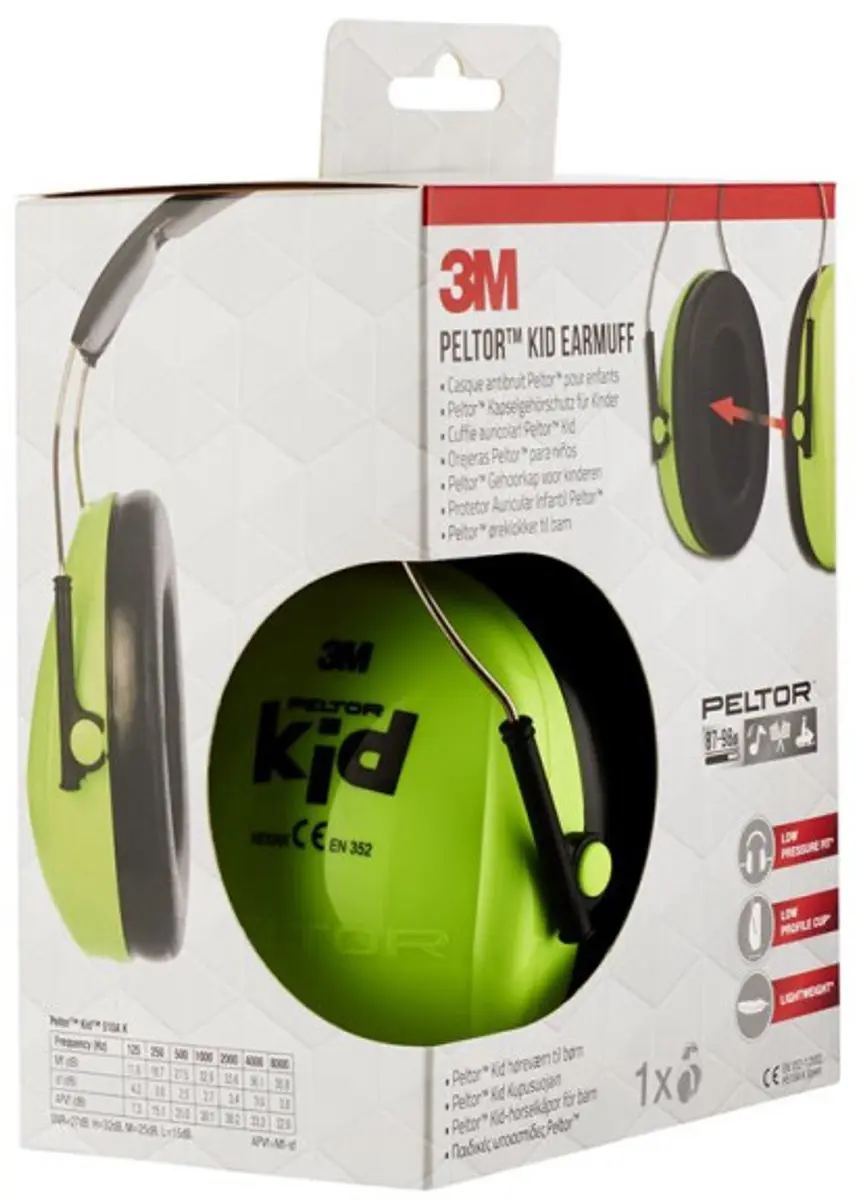 3M Peltor Kid Gehoorbescherming - SNR 27dB - Neon Groen