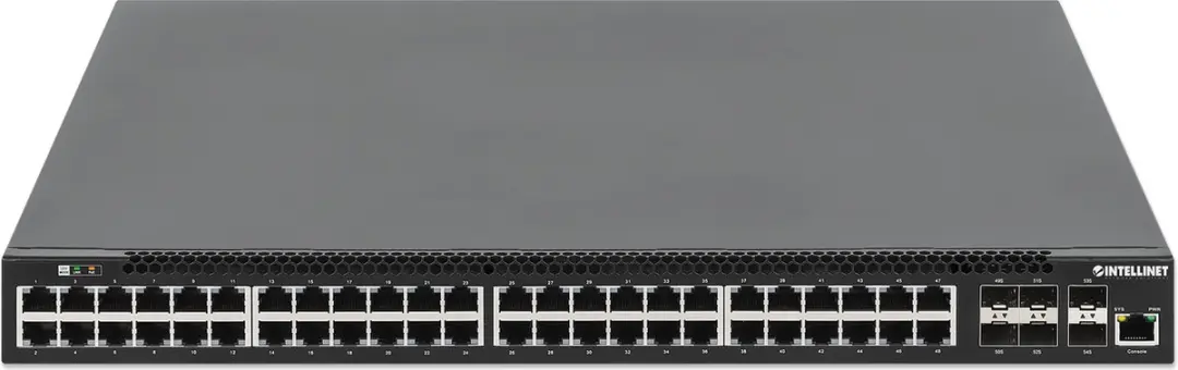 Intellinet 562041 Managed L3 Switch 48x PoE+ 1Gbps - 6x SFP - 850W - afbeelding 4 van 6