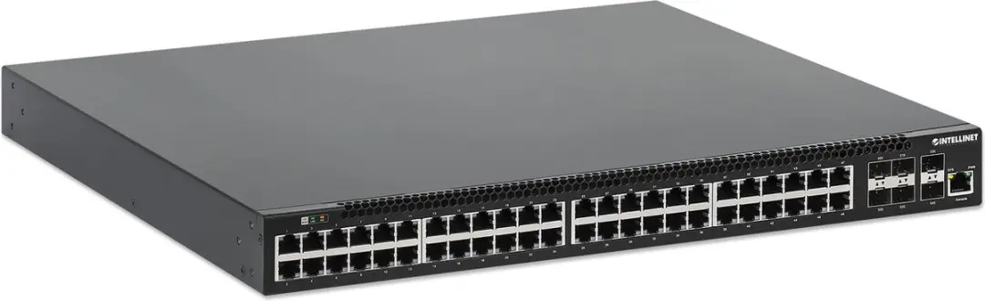 Intellinet 562041 Managed L3 Switch 48x PoE+ 1Gbps - 6x SFP - 850W - afbeelding 5 van 6