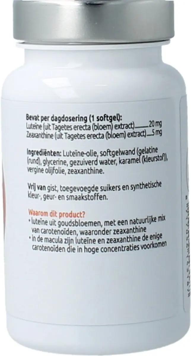 VitOrtho NOW Luteïne & Zeaxanthine 120 Softgels - afbeelding 4 van 5