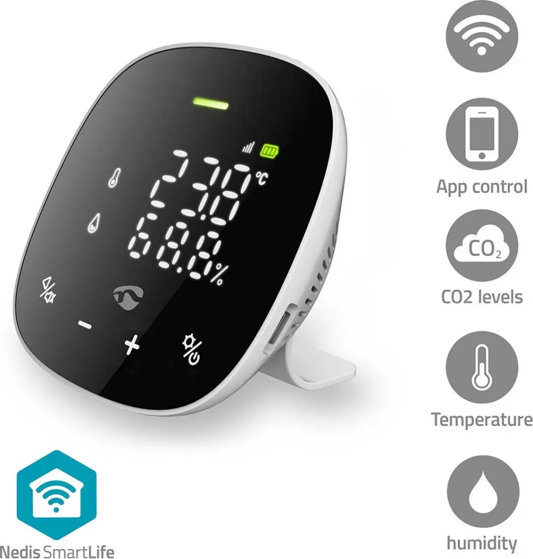 Nedis SmartLife Luchtkwaliteitsmeter CO₂