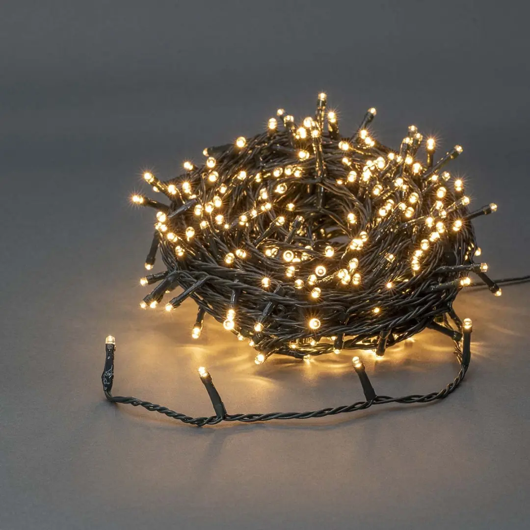 Nedis Kerstverlichting Koord 720 LED Warm Wit 54m - 7 Effecten Groen - afbeelding 6 van 6